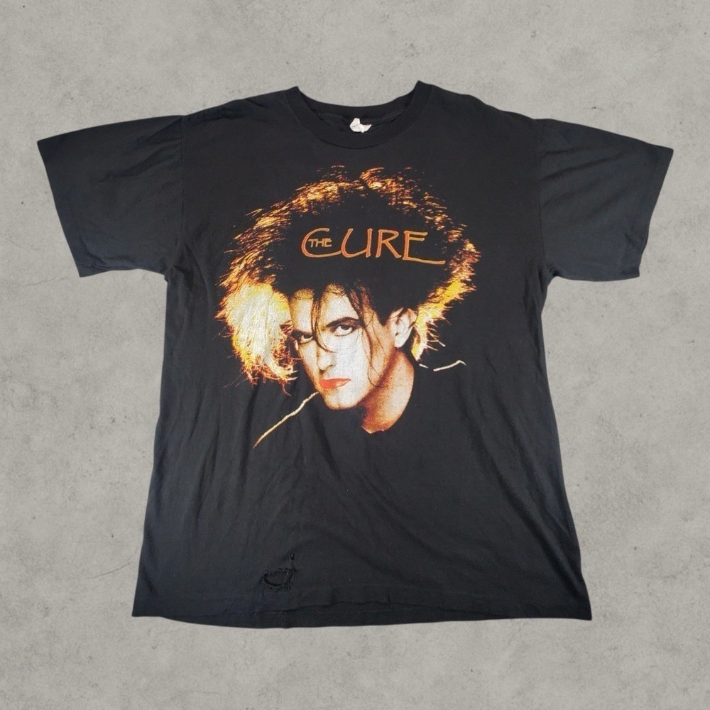 Vintage The Cure Shirt Mens XL Black 80s 90s Robert Smith Single Stitch Band Tee